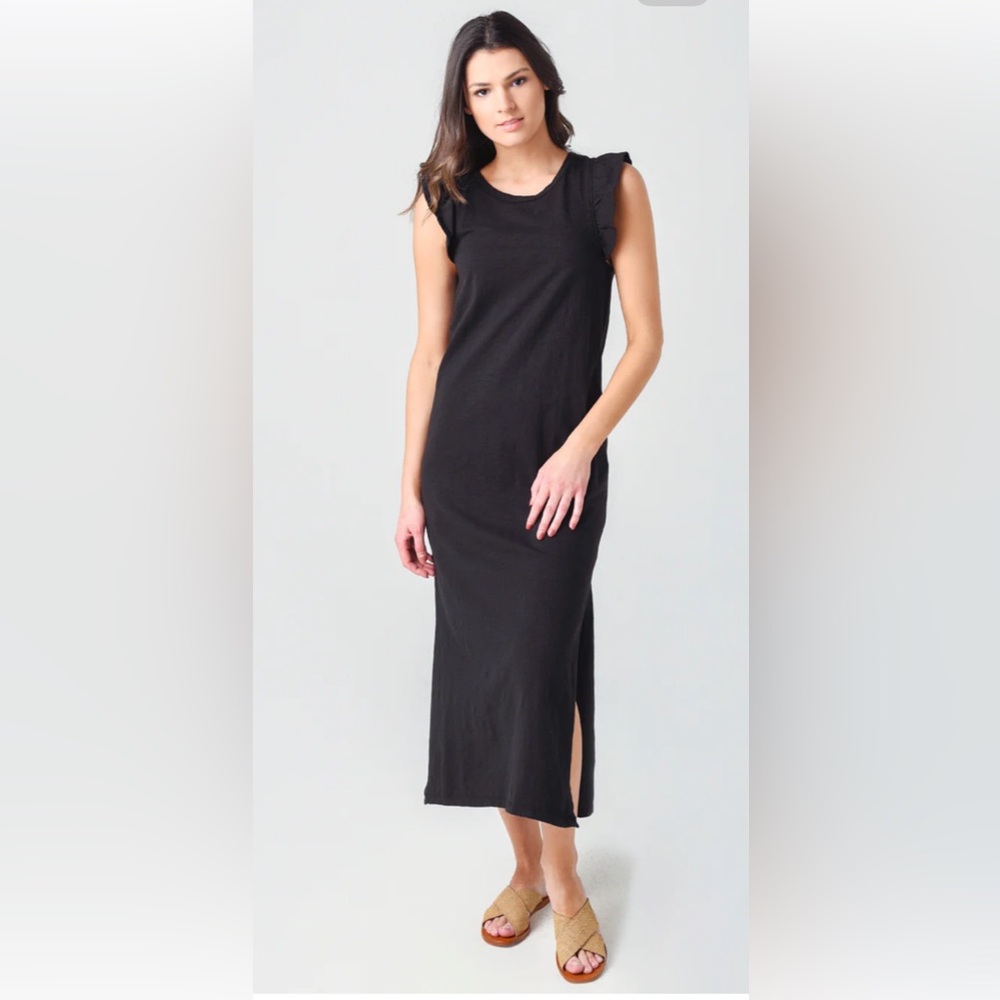 NWT Z Supply size L Navy blue Blakely Slub midi dress